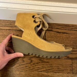 Fly London suede wedge sandals